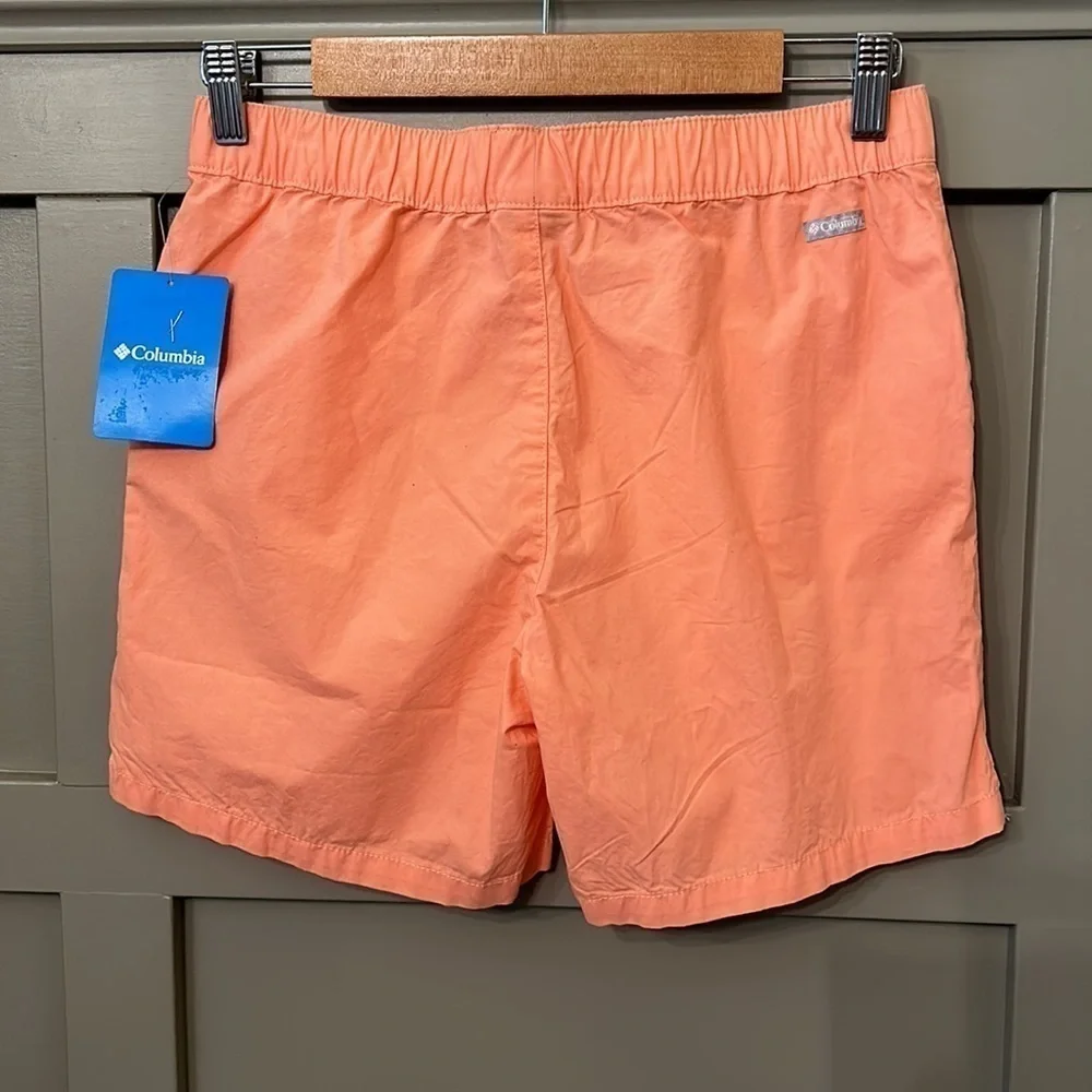 Columbia Girls' Washed Out Shorts Hiking Outdoor Casual Orange Sz Large New NWT